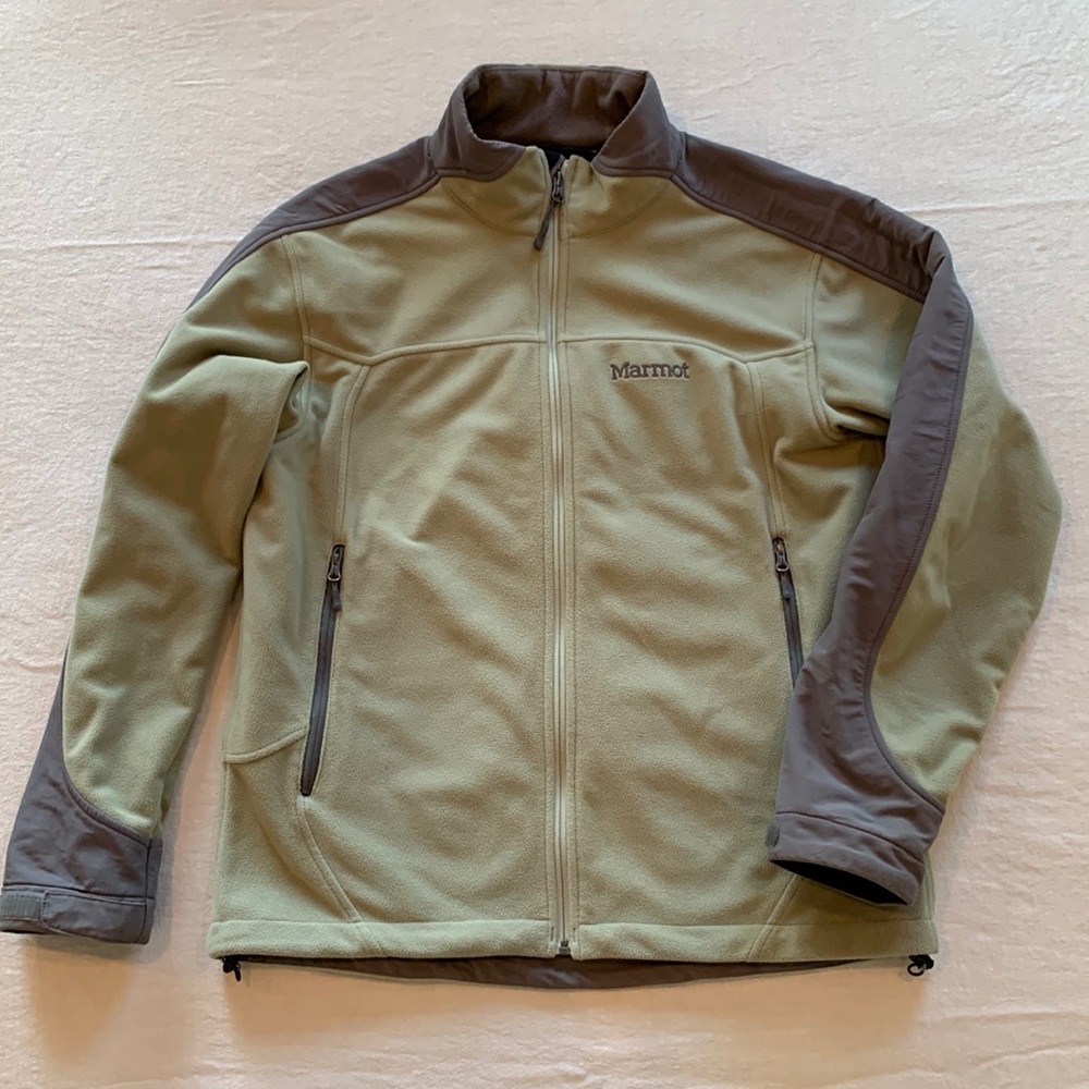 Men’s Marmot Windstopper Fleece Jacket Size M (Sage Green/Gray)